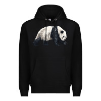 Black walking panda Premium Hoodie - LillyAllenDesigns
