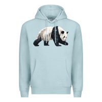 Blue Mist walking panda Premium Hoodie - LillyAllenDesigns