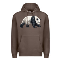 Coffee walking panda Premium Hoodie - LillyAllenDesigns