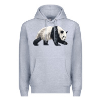Heather Grey walking panda Premium Hoodie - LillyAllenDesigns