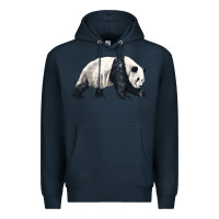 Navy walking panda Premium Hoodie - LillyAllenDesigns
