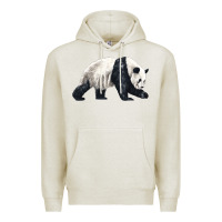 Oatmeal Heather walking panda Premium Hoodie - LillyAllenDesigns