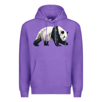 Purple walking panda Premium Hoodie - LillyAllenDesigns