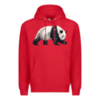 Red walking panda Premium Hoodie - LillyAllenDesigns