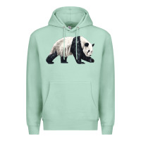 Seafoam walking panda Premium Hoodie - LillyAllenDesigns