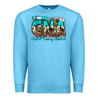 Ocean Blue cna certified nursing assistant Premium Sweatshirt - JahusDesignShop