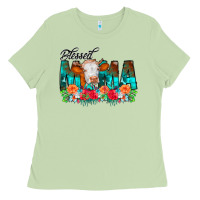 Matcha Blessed Mama Flowers Cow Ladies Tee - CowCowDesign