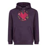 Plum womens happy valentine's day cute heart style for nurses life 2022 Heavyweight Hoodie - linhVisuals