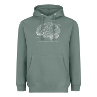 Sage vintage human anatomy brain tee t tshirt Heavyweight Hoodie - linhVisuals