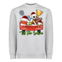 Heather Grey tis the season sports truck christmas Heavyweight Sweatshirt - AdoDesignShop