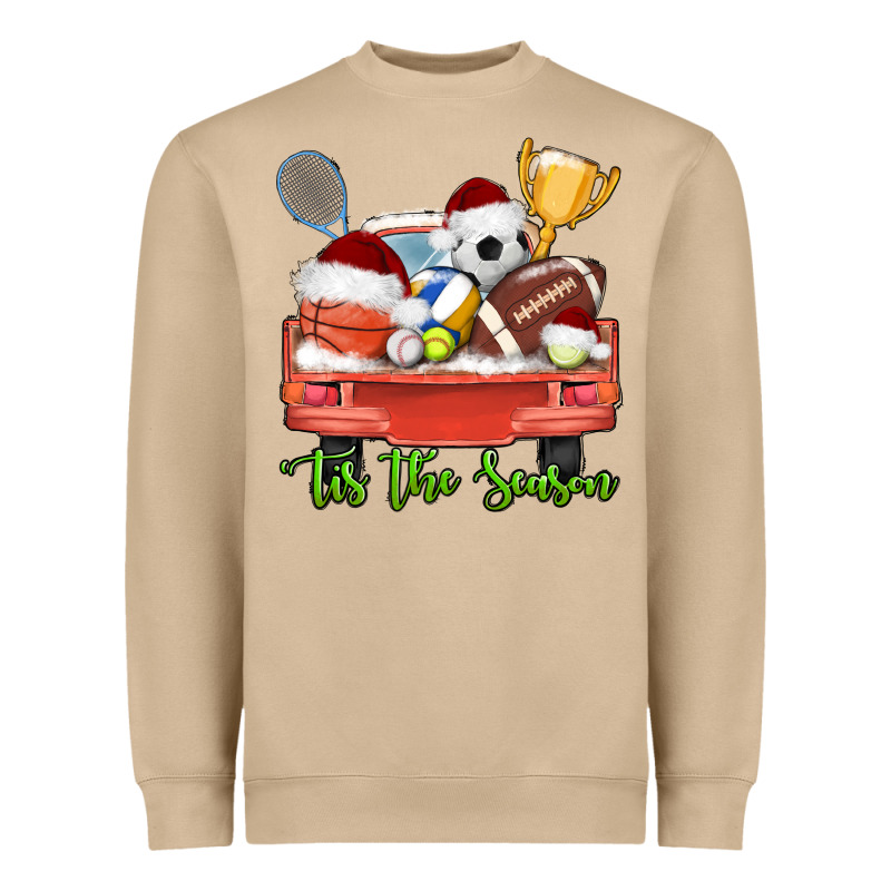 Tis The Season Sports Truck Christmas Heavyweight Sweatshirt by AdoDesignShop | Teevron