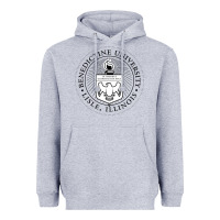 Heather Grey Benedictine University Heavyweight Hoodie - linhVisuals