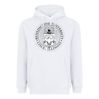 White Benedictine University Heavyweight Hoodie - linhVisuals