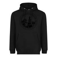 Black Brooklyn College Heavyweight Hoodie - linhVisuals