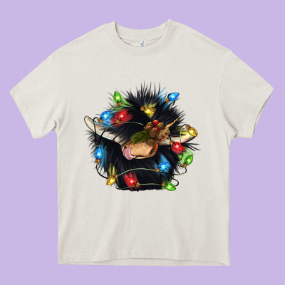 Christmas Black Angus Gnome Heavy Core Tee Designed By Cowgirlartshop