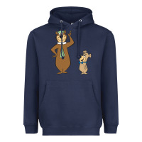 Navy Yogi Bear Heavyweight Hoodie - linhVisuals