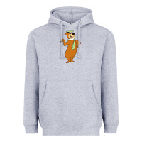 Heather Grey Yogi Bear Heavyweight Hoodie - linhVisuals