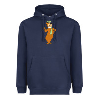 Navy Yogi Bear Heavyweight Hoodie - linhVisuals