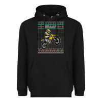 Black christmas motorcycle motocross braap dirt bike xmas Heavyweight Hoodie - linhVisuals
