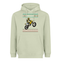 Matcha christmas motorcycle motocross braap dirt bike xmas Heavyweight Hoodie - linhVisuals
