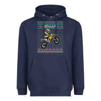 Navy christmas motorcycle motocross braap dirt bike xmas Heavyweight Hoodie - linhVisuals