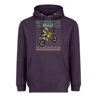 Plum christmas motorcycle motocross braap dirt bike xmas Heavyweight Hoodie - linhVisuals
