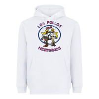 White Los Pollos de Hermanos Heavyweight Hoodie - linhVisuals