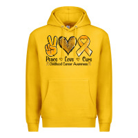 Lemon peace love cure childhood cancer Premium Hoodie - Jasminsmagicworld