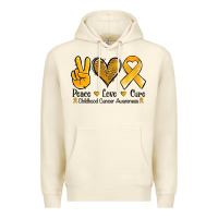 Sandshell peace love cure childhood cancer Premium Hoodie - Jasminsmagicworld