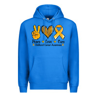 True Royal peace love cure childhood cancer Premium Hoodie - Jasminsmagicworld