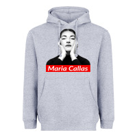 Heather Grey Maria Callas Heavyweight Hoodie - linhVisuals