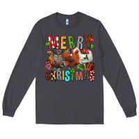 Smoke Merry christmas chickens Long Sleeve Tee - FaDigitalArtStudio