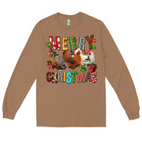 Toasted Coconut Merry christmas chickens Long Sleeve Tee - FaDigitalArtStudio