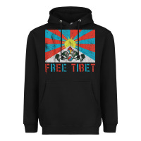Black free tibet Heavyweight Hoodie - linhVisuals