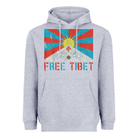 Heather Grey free tibet Heavyweight Hoodie - linhVisuals