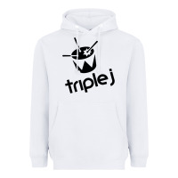 White triple j Heavyweight Hoodie - linhVisuals