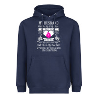 Navy my husband holds the key to my heart Heavyweight Hoodie - linhVisuals