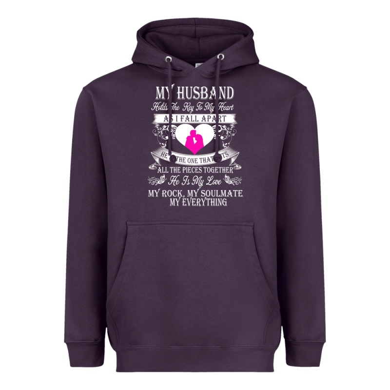 My Husband Holds The Key To My Heart Heavyweight Hoodie by linhVisuals | Teevron