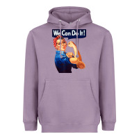 Lavender rosie the riveter poster we can do it feminist retro Heavyweight Hoodie - linhVisuals
