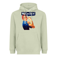 Matcha rosie the riveter poster we can do it feminist retro Heavyweight Hoodie - linhVisuals