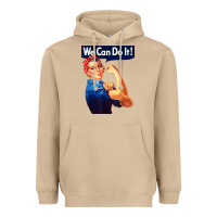Mushroom rosie the riveter poster we can do it feminist retro Heavyweight Hoodie - linhVisuals