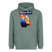 Sage rosie the riveter poster we can do it feminist retro Heavyweight Hoodie - linhVisuals