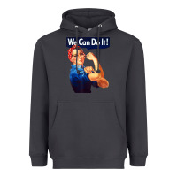 Smoke rosie the riveter poster we can do it feminist retro Heavyweight Hoodie - linhVisuals