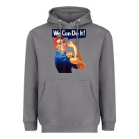 Storm rosie the riveter poster we can do it feminist retro Heavyweight Hoodie - linhVisuals