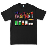 Black Battery life of a Teacher Premium Tee - CowGirlArtShop