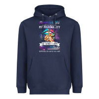 Navy november girl make no mistake my personality funny Heavyweight Hoodie - linhVisuals