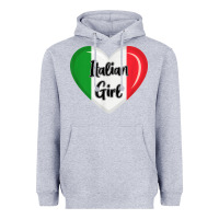 Heather Grey italy flag for women italian girl Heavyweight Hoodie - linhVisuals