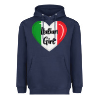 Navy italy flag for women italian girl Heavyweight Hoodie - linhVisuals