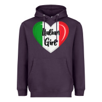 Plum italy flag for women italian girl Heavyweight Hoodie - linhVisuals