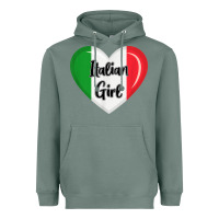 Sage italy flag for women italian girl Heavyweight Hoodie - linhVisuals